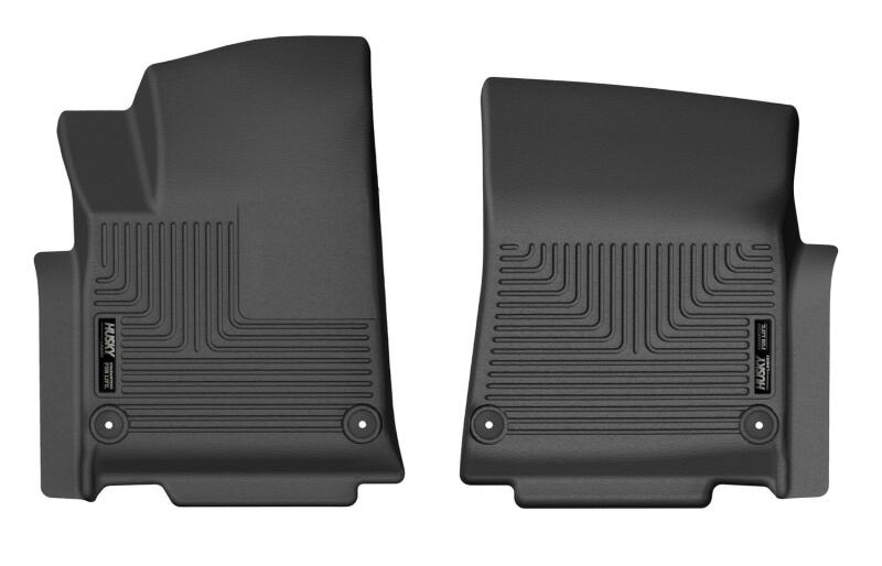 Rivian R1T Floor Mats - Front - Husky Liners - X-act Contour - Black - `22-`27